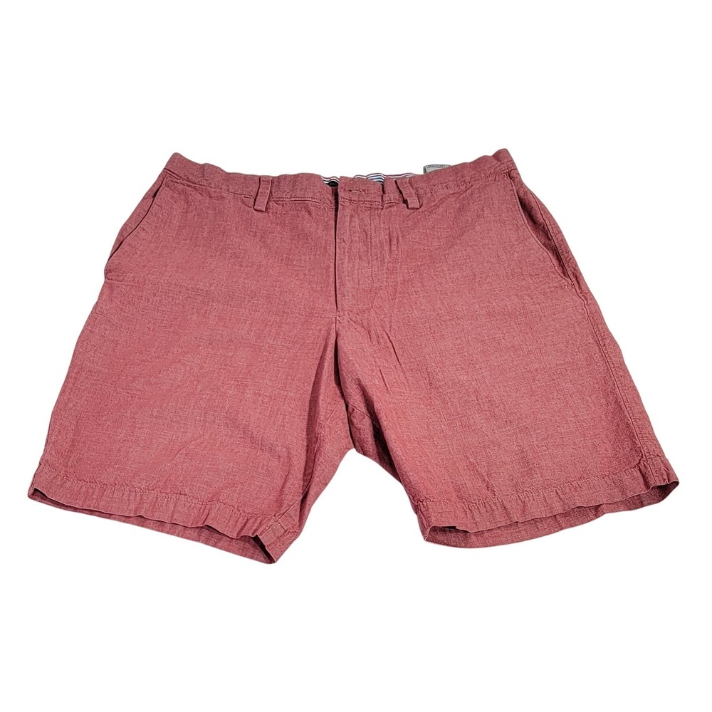 Banana Republic Aiden Slim Fit Shorts Mens 34 Red Heather Cotton Chino Casual